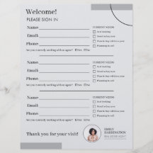 Finlinjer Sign In Sheet Fastighetsmäklare Neutral