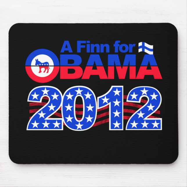 FINN FÖR OBAMA 2012 mousserande Musmatta (Framsidan)