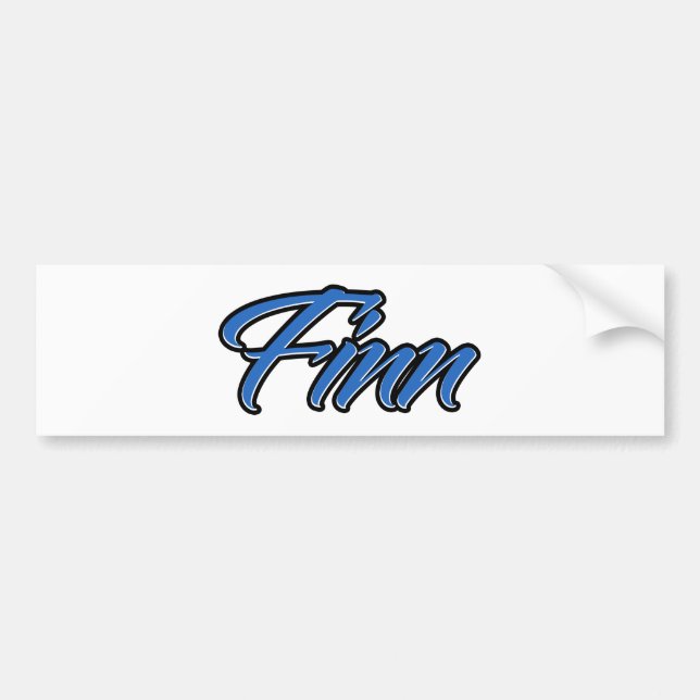 Finn Namn blue Aufkleber Sticker Autoaufkleber Bildekal (Framsidan)
