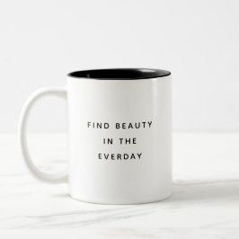 Finn Skönhet Typografi Modern Tvåtons Mugg