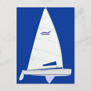 Finn Tävla Sailboat onedesign Olympic Class Vykort