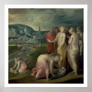 Finna av Moses (olja på kanfas) Poster