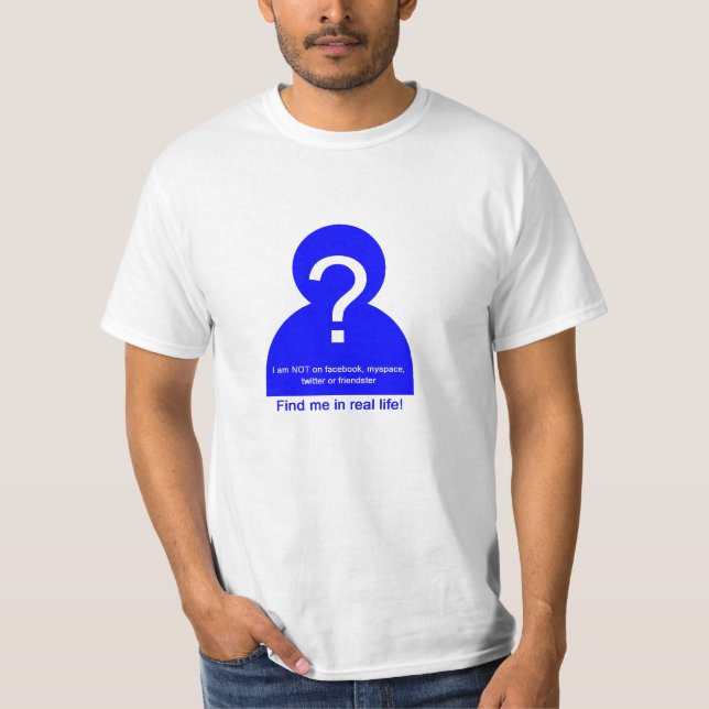 finna mig i verkliga livet t shirt (Framsida)