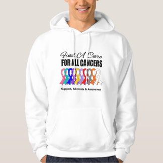 Finna rosett band för en bot för alla cancer sweatshirt