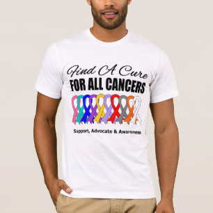 Finna rosett band för en bot för alla cancer tröja