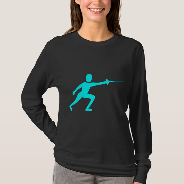 Finnande Figur - cyan Tee Shirt (Framsida)