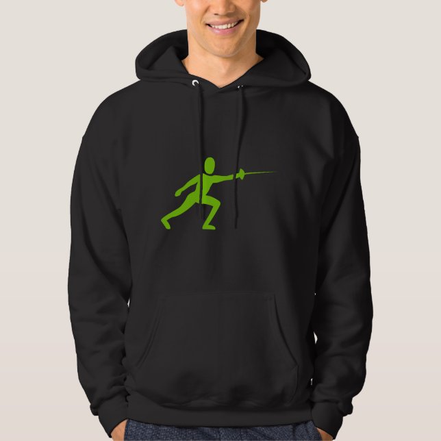 Finnande Figur - Martiansk Grönt Hoodie (Framsida)