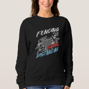 Finnande Social Avstånd Fencer Fence Mask Long S T Shirt