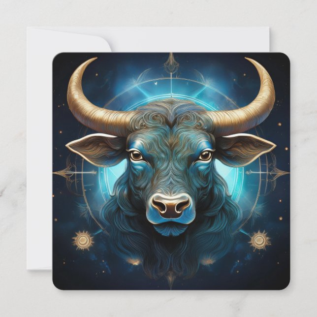 Finnbhennach the White-Horned Bull Taurus Art Kort (Framsida)