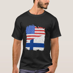 Finne finska stolthet Finland Flagga Amerika USA F T Shirt