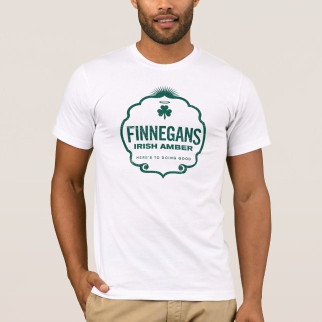Finnegans irländsk bärnstensfärgad vapensköld t-shirt (Framsida)