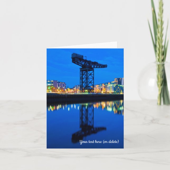 Finnieston Crane, Glasgow Greeting Card Tack Kort (Framsida)
