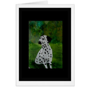 Finnig hundkonstDalmatian Hälsningskort