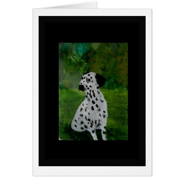 Finnig hundkonstDalmatian Hälsningskort (Framsidan)