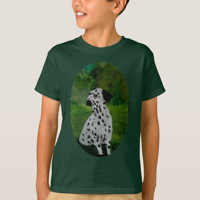 Finnig hundkonstDalmatian T Shirt (Framsida)