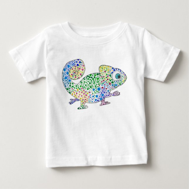 Finniga Marcel kameleontbabytshirten T-shirt (Framsida)
