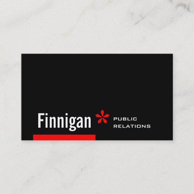 Finnigan Big Redstripe Asterisk blir på svenska Fi Visitkort (Framsida)