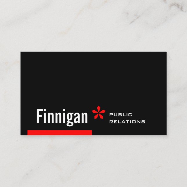 Finnigan Big Redstripe Asterisk Visitkort (Framsida)