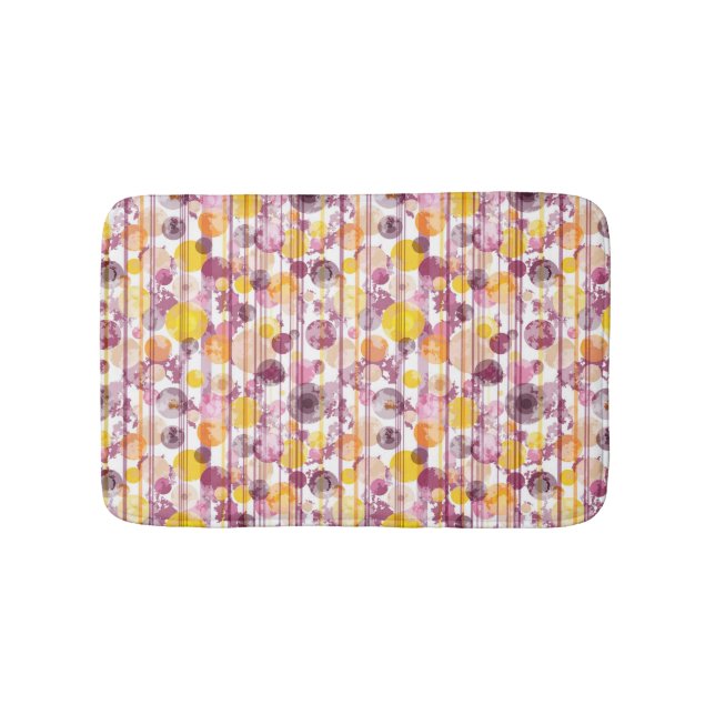 Finnigt randigt vitmönster badrumsmatta (Framsidan)