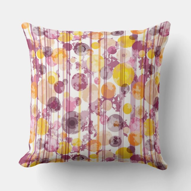 Finnigt randigt vitmönster kudde (Framsida)