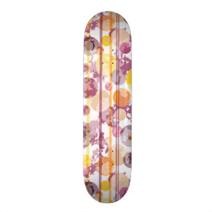Finnigt randigt vitmönster mini skateboard bräda 18,7 cm