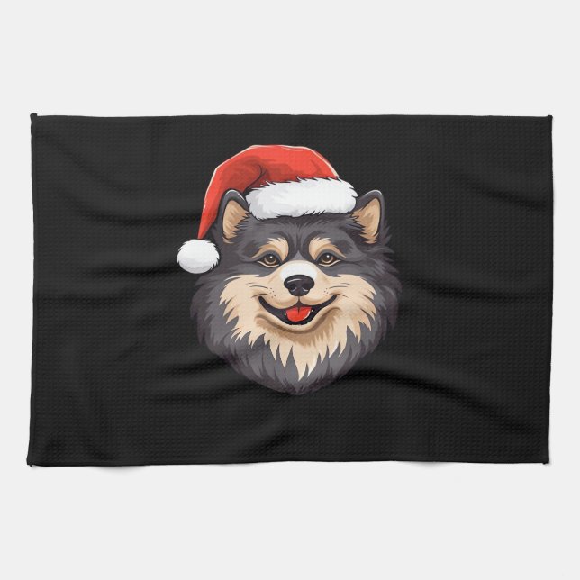 Finnish Lapphund Ugly Sweater Christmas Classic T- Kökshandduk (Horisontell)