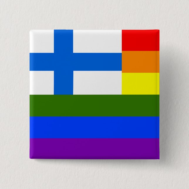FINNISH LGBT RAINBOW-FLAGGA KNAPP (Framsida)