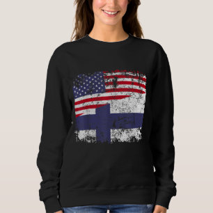 FINNISH ROOTS Halamerikanska Flagga USA FINLAND FL T Shirt