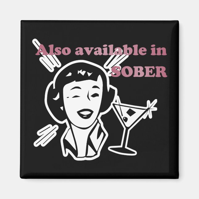 Finns även i SOBER - Drinking Retro Dam Magnet (Framsidan)