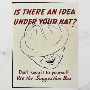 Finns det en idé under er hatt? Förslagslåda Reklamblad