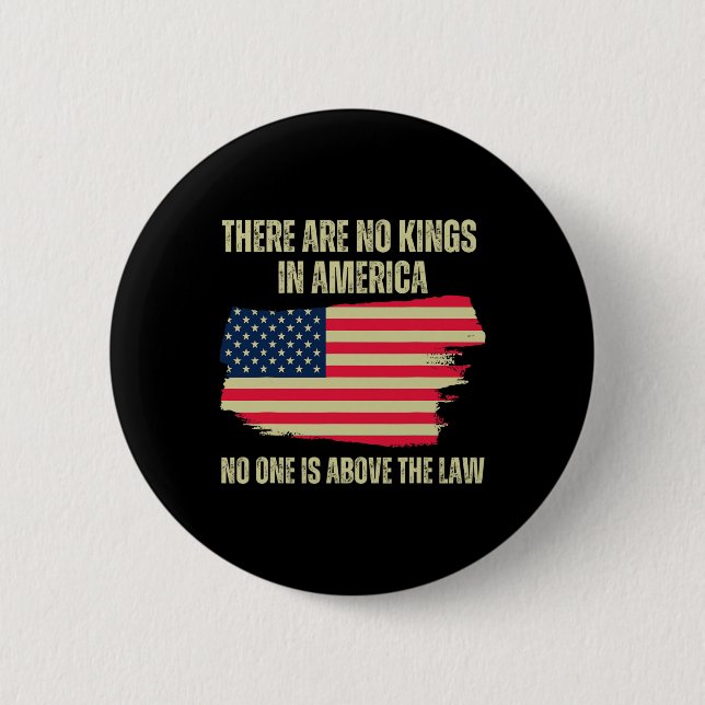 Finns det ingen Kung i USA:s amerikanska Flagga Tr Knapp (Framsida)