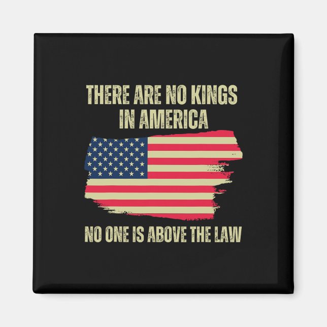 Finns det ingen Kung i USA:s amerikanska Flagga Tr Magnet (Framsidan)