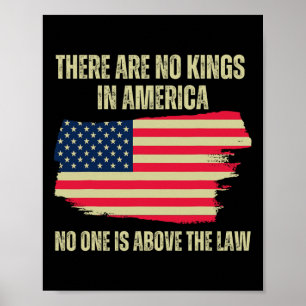 Finns det ingen Kung i USA:s amerikanska Flagga Tr Poster