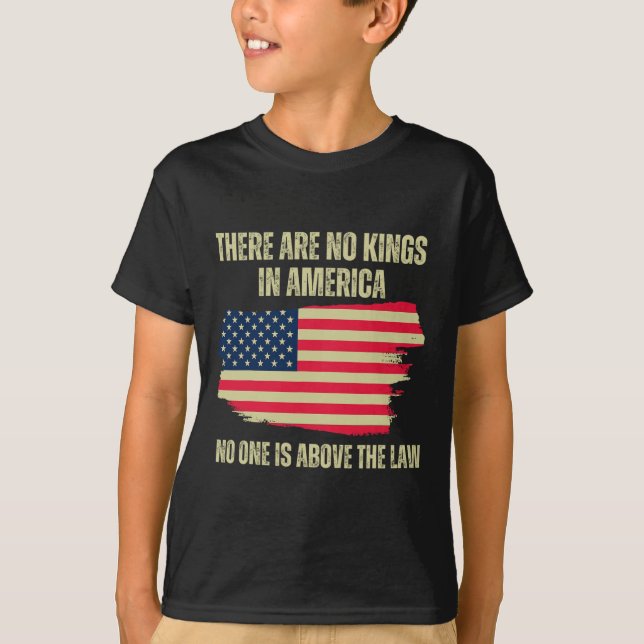 Finns det ingen Kung i USA:s amerikanska Flagga Tr T Shirt (Framsida)