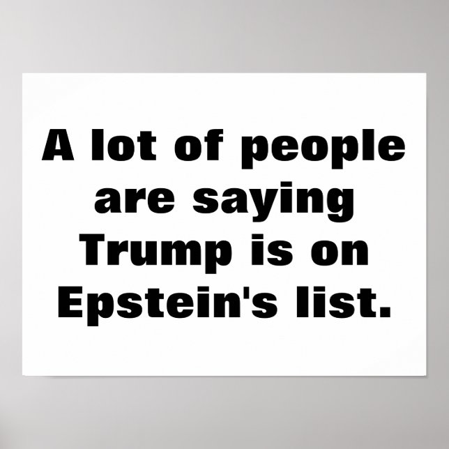 Finns Trump med på Epsteins lista? Affisch (Framsidan)