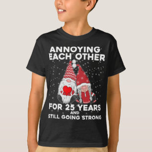 Finny 25 års jul Gnomes lite Giftermål och T Shirt