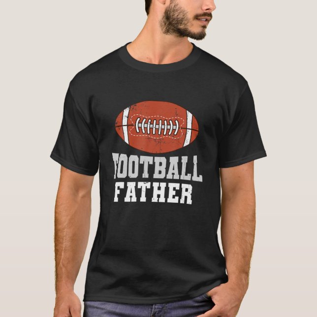 Finny American Football Far Retro Sports Footba T Shirt (Framsida)