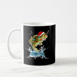 Finny Bass Fishing Santa Hat jul Pajama Fish Kaffemugg