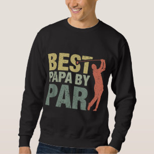 Finny Best Pappa efter Par Fars dag Golf Gift Gran Lång Ärmad Tröja