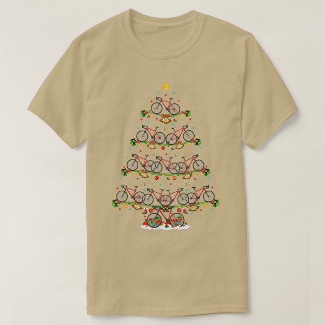 Finny Bicycle Älskare Matching Santa Bicycle Chris T Shirt (Design framsida)