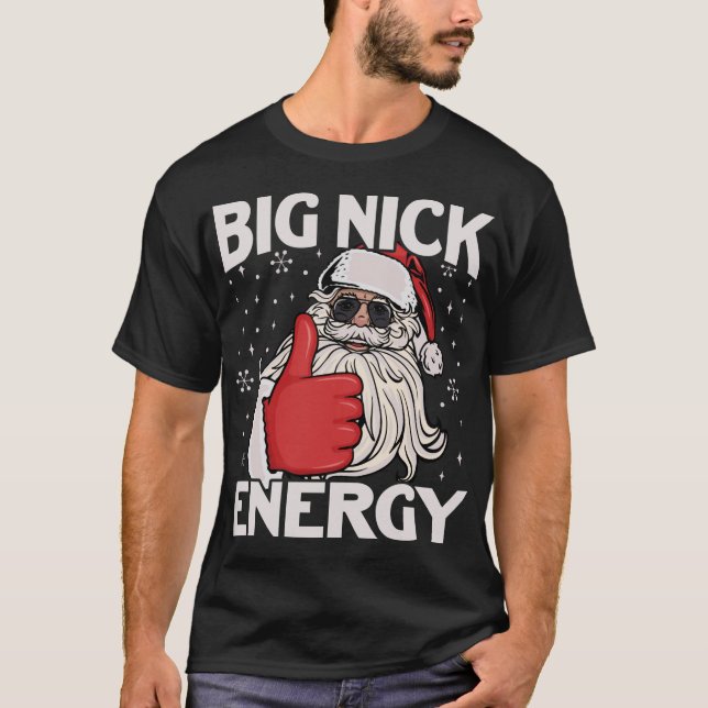 Finny Big Energy Santa Julafton jul T Shirt (Framsida)