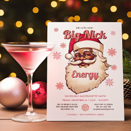 Finny Big Nick Energy African American Santa Party Inbjudningar