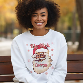 Finny Big Nick Energy African American Santa T Shirt
