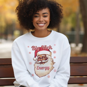 Finny Big Nick Energy African American Santa T Shirt