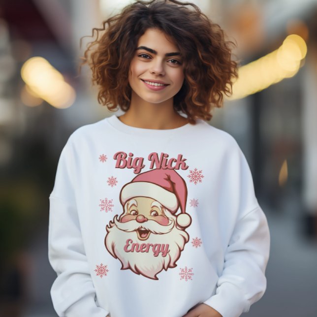 Finny Big Nick Energy Retro Santa T Shirt (Skapare uppladdad)