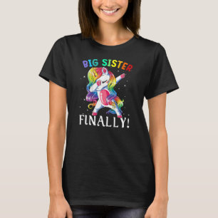 Finny Big Sister slutligen Unicorn Cute Family  T Shirt
