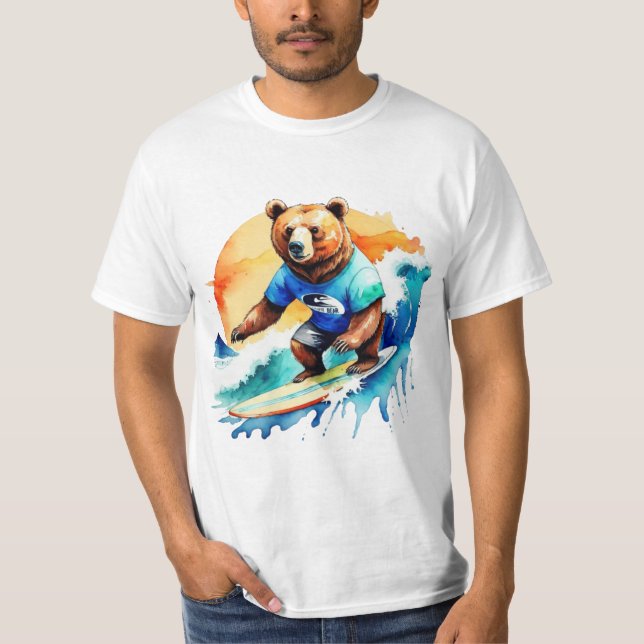 Finny björn surfing T-Shirt (Framsida)