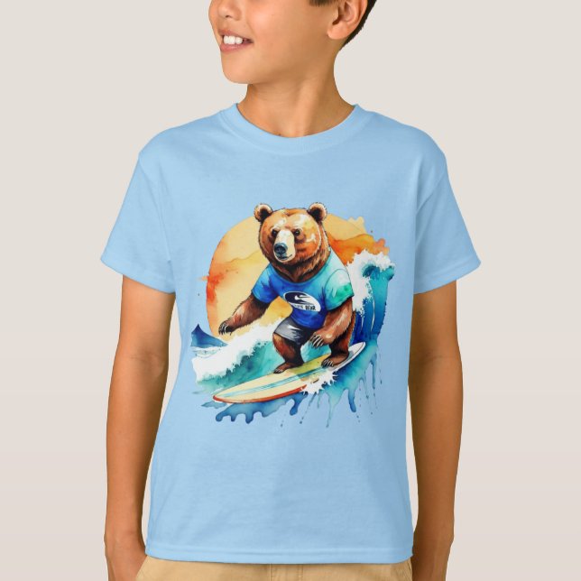 Finny björn surfing T-Shirt (Framsida)