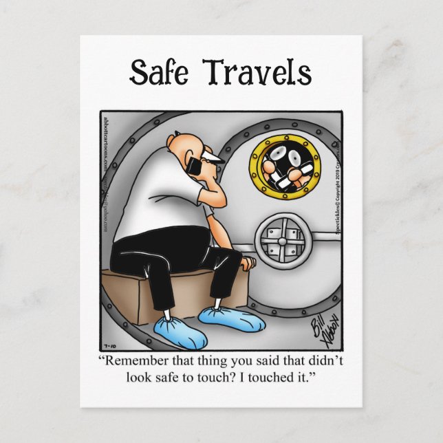 Finny Bon Voyage Humor vykort (Framsida)