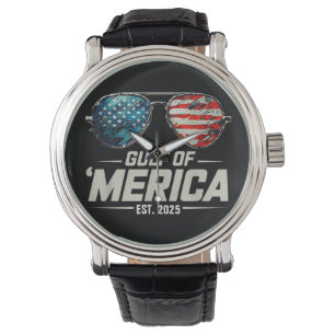 Finny Bukt i USA Amerika 2025 Retro Sunglasses Armbandsur